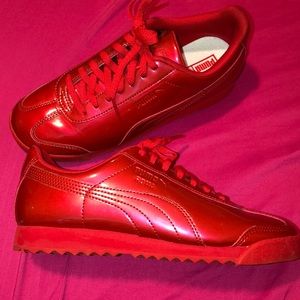 Red Puma sneakers!